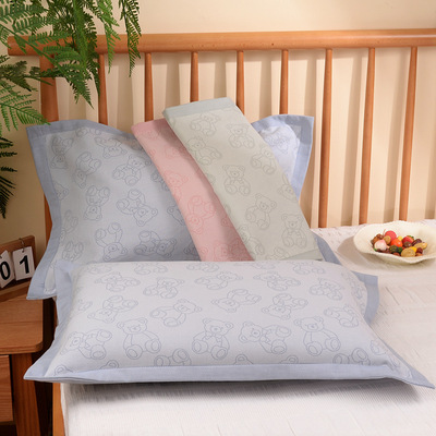 学生中号乳胶枕套35x55纯棉纱布40x60cm家用单个全包拉链枕头芯套