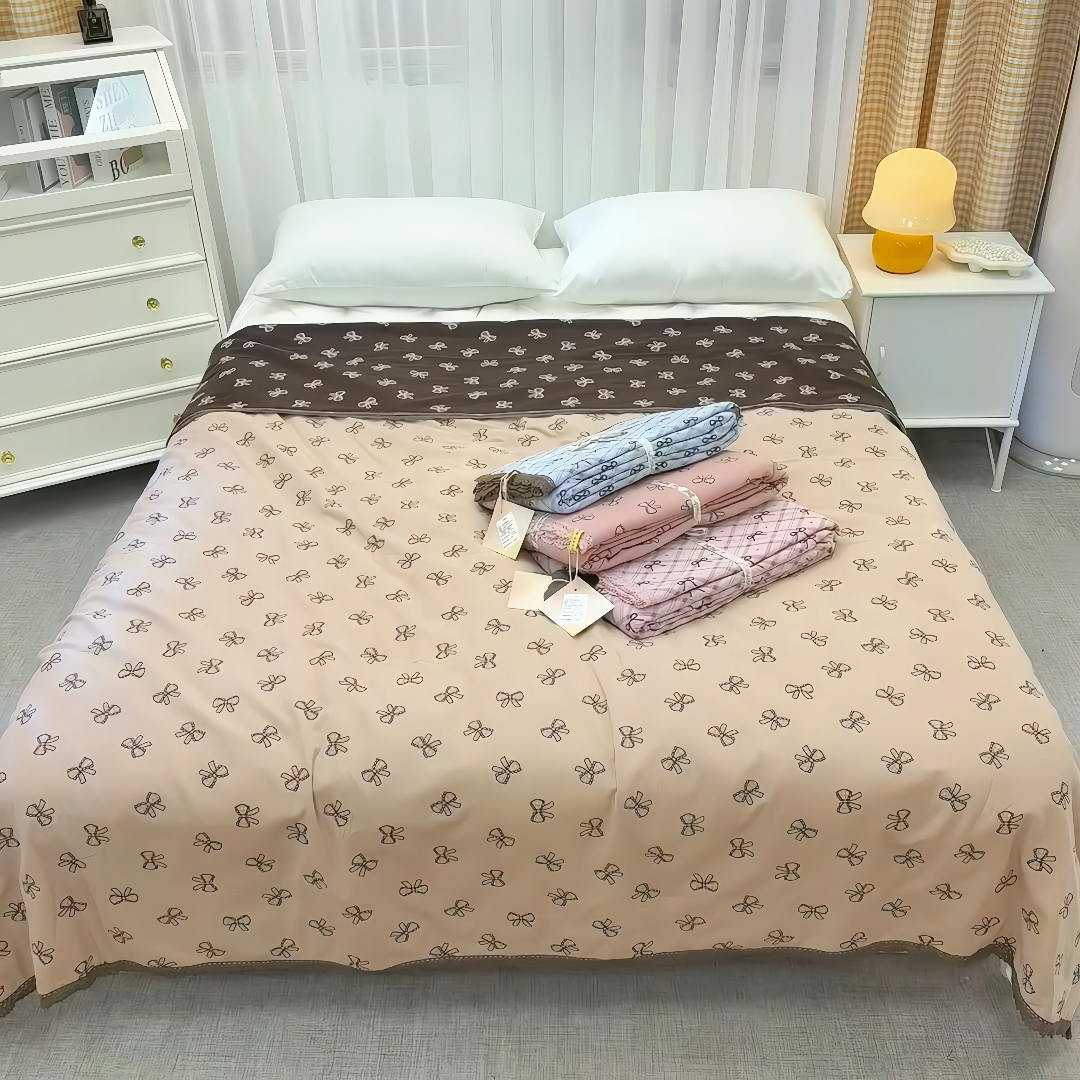 法式花边田园风纯棉纱布床盖透气亲肤轻奢打造慵懒格调卧室