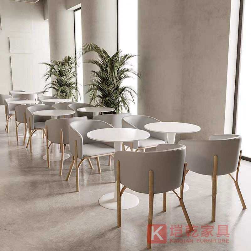 休闲小圆桌轻奢创意椅子4S店接待区售楼部休息区蛋桌椅风商用家具