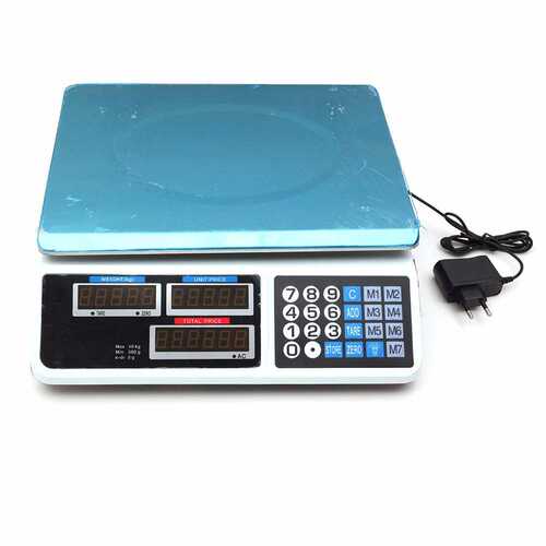 外贸ACS-809计价秤40kg商用电子秤台式水果秤卖菜充电款台秤30KG