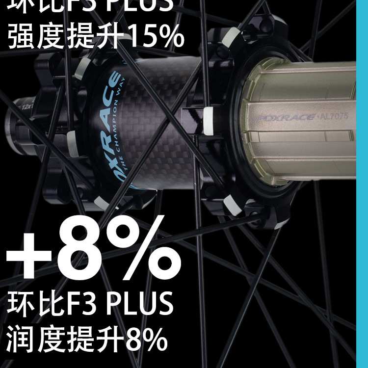 19款FOXRACE F500山地车轮组快拆桶轴72响四培林6爪越野碳纤轮组