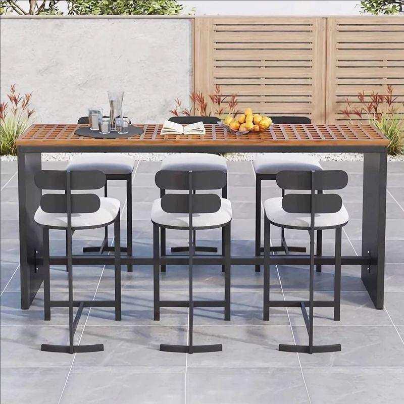 藤编户外晒家具室外防雨组合露天桌椅休闲高酒店庭院脚凳民宿吧台