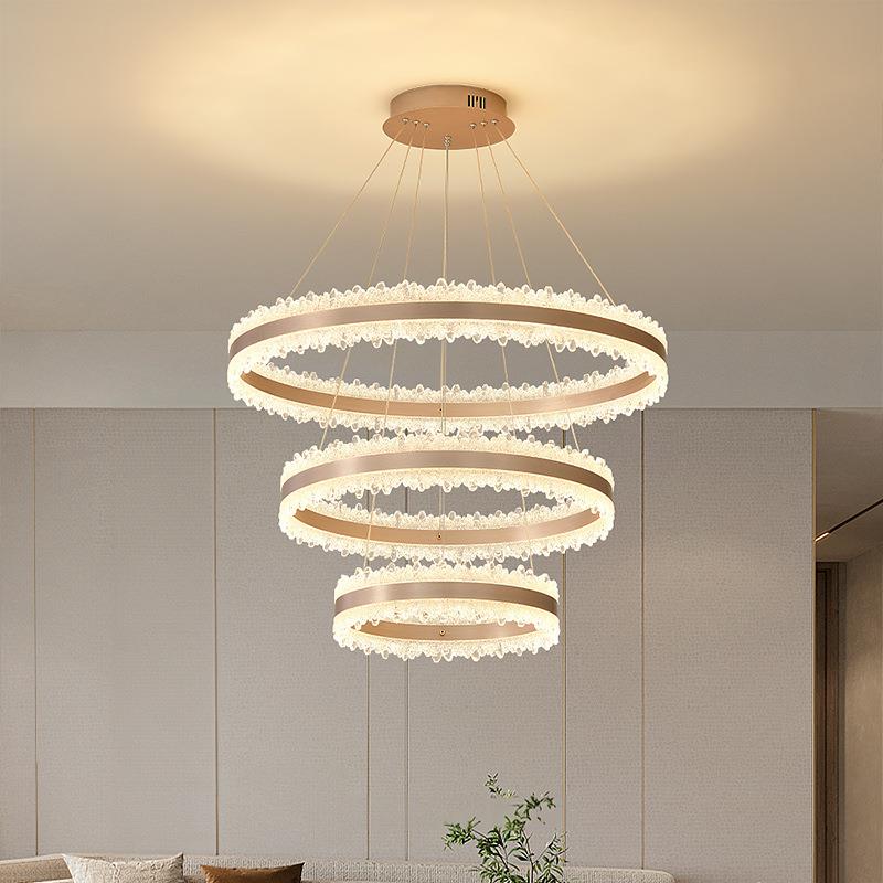 圆环圈圈客厅吊灯北欧现代简约大气大灯主灯高级感轻奢卧室房间灯