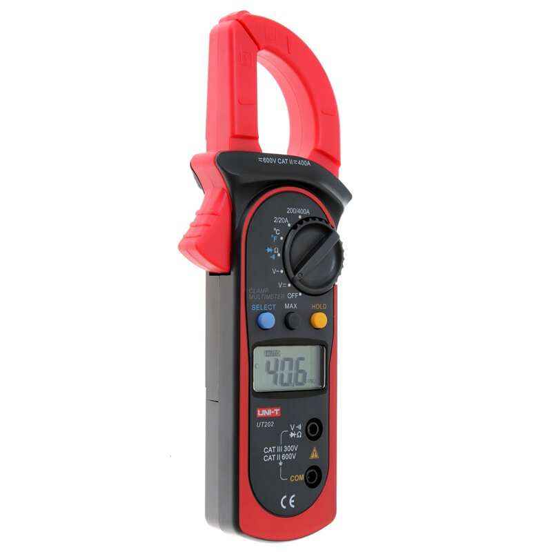 优利德UT202数字钳形表钳形万用表防烧防误测数显钳形电流表