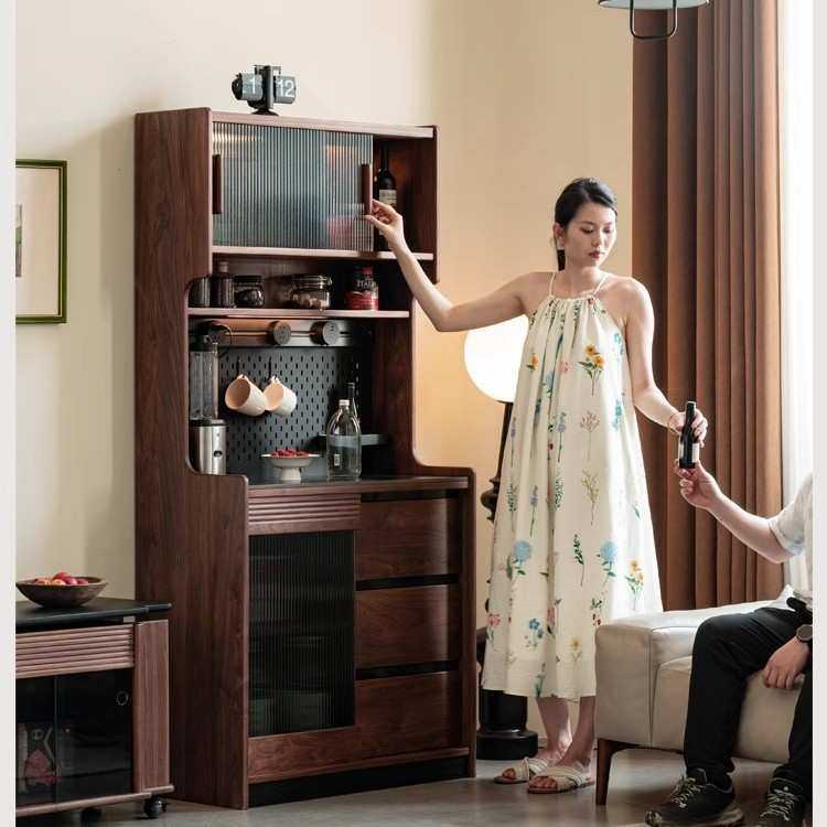 黑胡桃木实木餐边柜窄岩板靠墙小户型酒柜沙发咖啡储物柜家用橱柜,鲜花速递/花卉仿真/绿植园艺,割草机/草坪机,淘宝优惠券,粉丝福利购,淘宝优惠卷