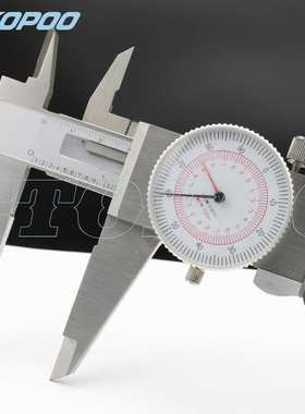 HUOTO 150mm/6inch 不锈钢 英制 带表卡尺 深度杆