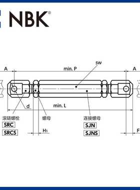 NBK STRS松紧螺丝扣滚子链专用型不锈钢制SUS303链条张力调节