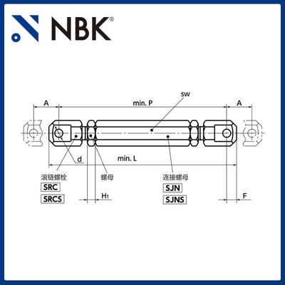 NBK STRS松紧螺丝扣滚子链专用型不锈钢制SUS303链条张力调节