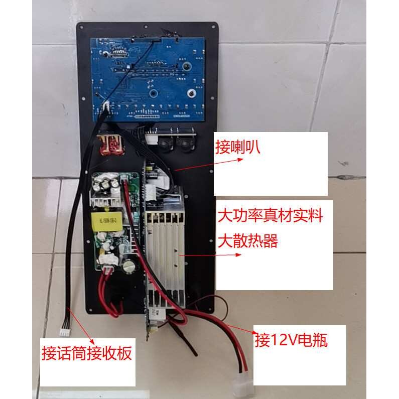 1000W新款12V电瓶大功率S2092S拉杆移动音箱数字功放板