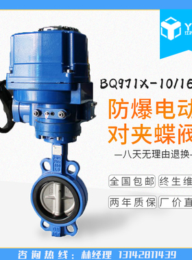 D971X-16 防爆电动蝶阀 电动防爆阀 DN50 DN65 DN80 DN100-DN300