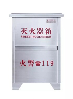 不锈钢灭火器箱子家用4KG2只装  2/3/5/8KG*2干粉304不锈钢消防箱
