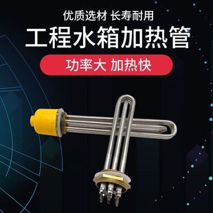 大功率不锈钢纯铜水箱电热管DN40工程水箱加热器热得快6KW9KW12KW