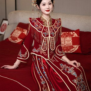 显瘦秀禾服新娘新款 婚服2024春夏 嫁衣结婚敬酒服小个子秀和服中式