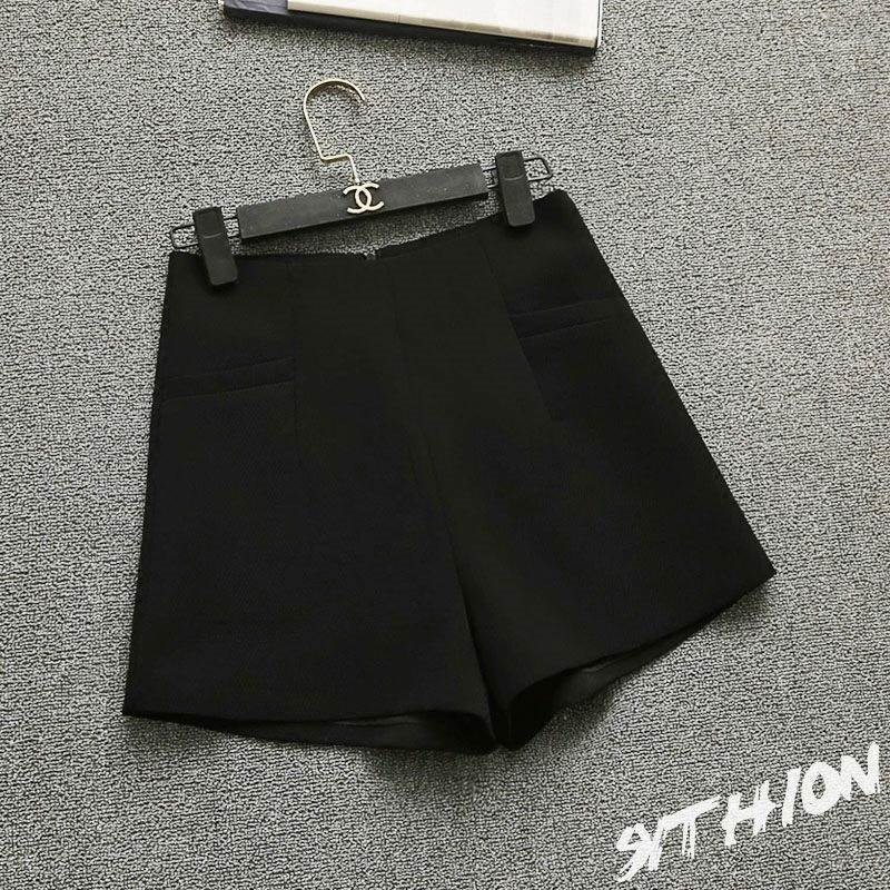 西装短裤女夏季外穿2025新款小个子a字阔腿高腰显瘦休闲黑色短裤