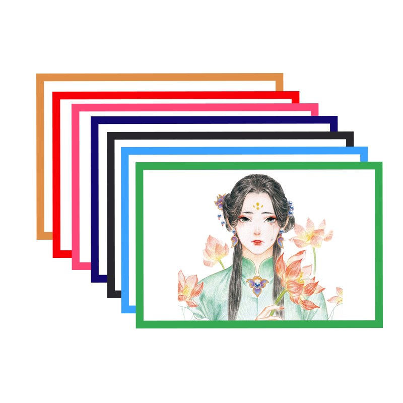 彩色卡纸古风卡纸A4边框卡纸花边纸镜面纸儿童美术素描绘画画纸