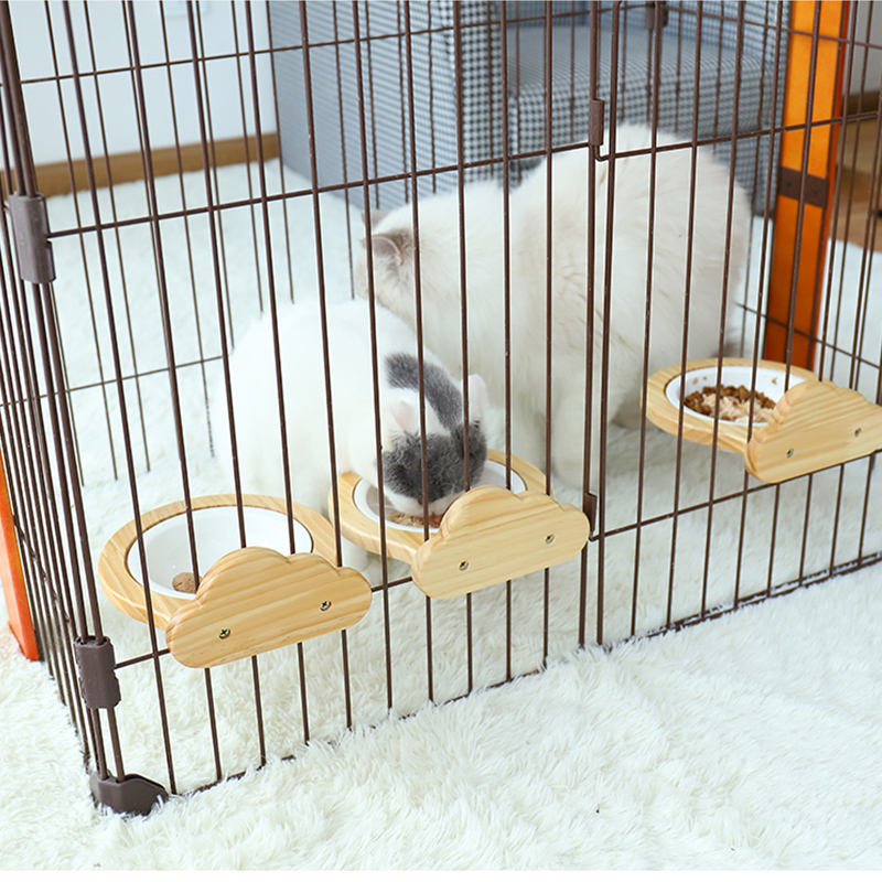 猫碗狗碗防打翻悬挂式宠物食盆不锈钢固定挂笼猫粮饭盆水碗猫咪碗