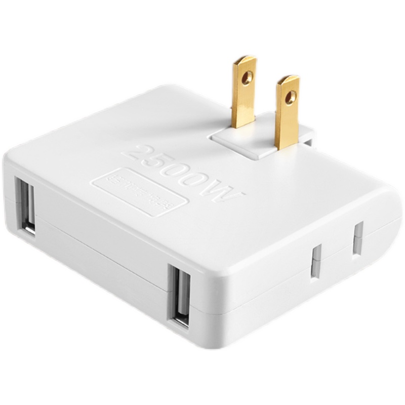 180旋转插座无线超薄一转三多用扩展多功能带USB转换器二脚扁平插