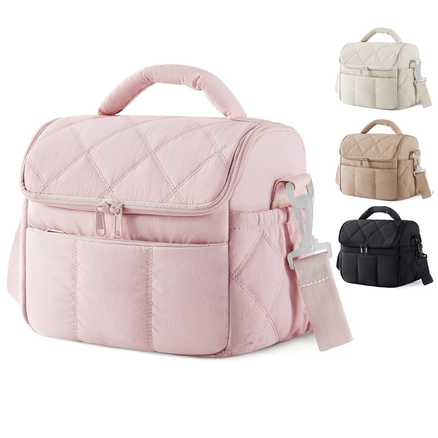 亚马逊午餐包保温饭包手提上班族高颜值便当包防水轻便饭盒保温袋