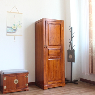 简约原实木衣柜单门60cm宽小户型窄儿童单人独柜子收纳储物橱卧室