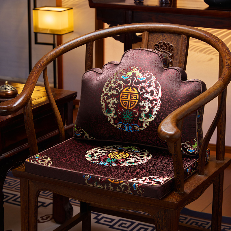 新中式靠山枕客厅沙发办公室护腰靠背创意中国风车载抱枕靠垫定制