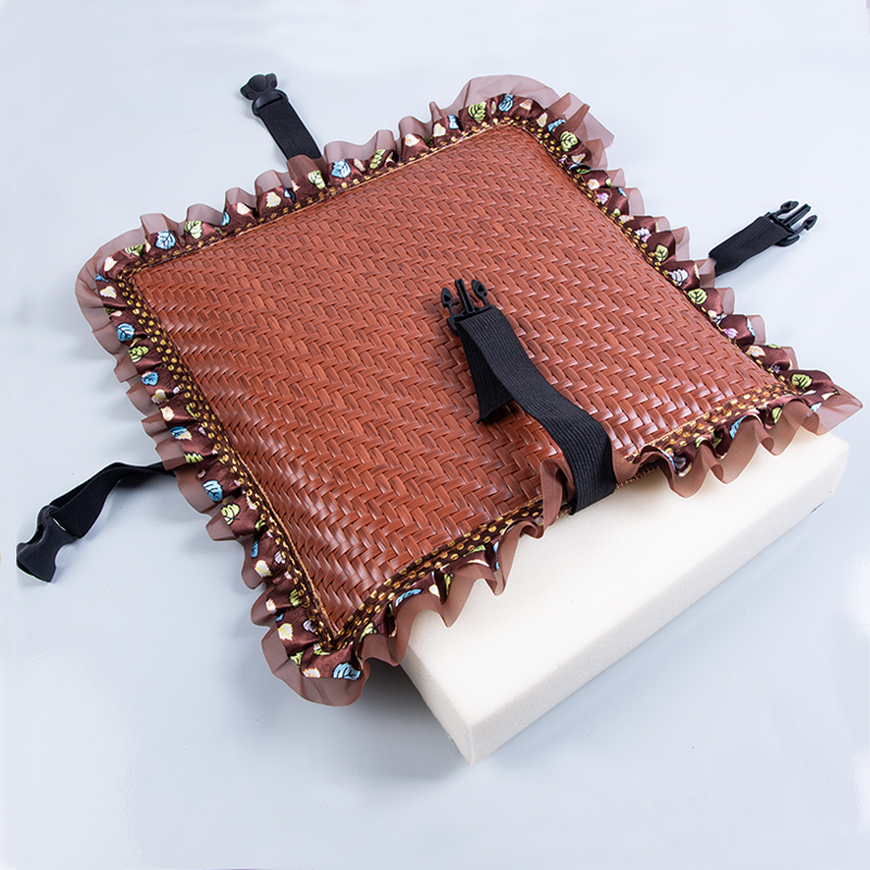 服装厂员工坐垫塑料凳子透气海绵凉垫竹垫藤席坐垫工厂长方形椅垫