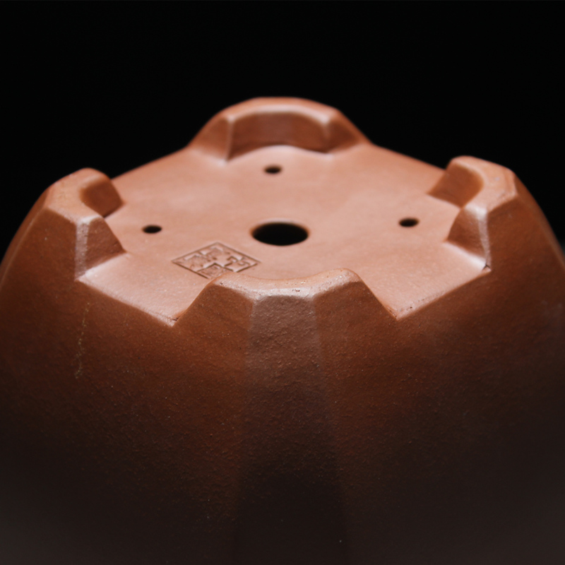 宜兴民间手工艺术紫砂小花盆 菖蒲盆微盆景盆简约素雅四方盆包邮