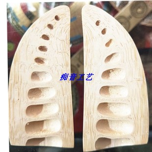 竹卦手工成品老竹卦羊角吿朱砂竹根圣杯一对竹根卦可选货支持订做