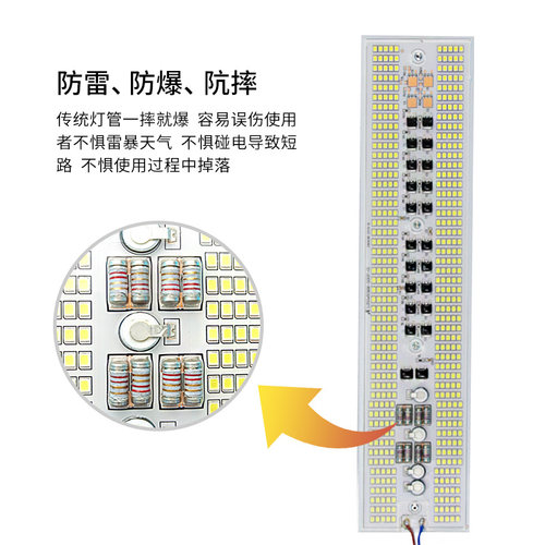 led光源板灯条超亮50瓦100w超亮灯泡200w防水300w替换光源工地灯