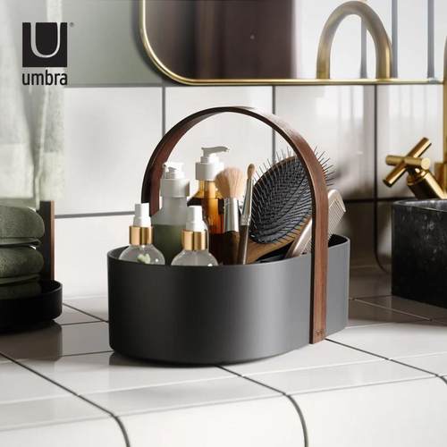 U室mba轻奢化妆品纳盒梳妆台桌面口红护肤RIC品浴卫收生间置r物架