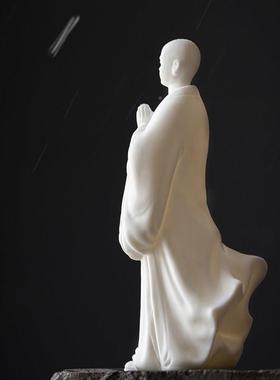 JZ-YHX21意书房陶瓷小和尚禅意摆件中式家居客厅人物创装饰博古架