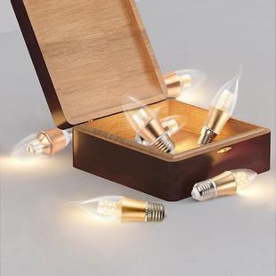 ed护眼13930泡e27螺口谱全光高显节能尖灯泡水晶吊灯替换e14蜡烛