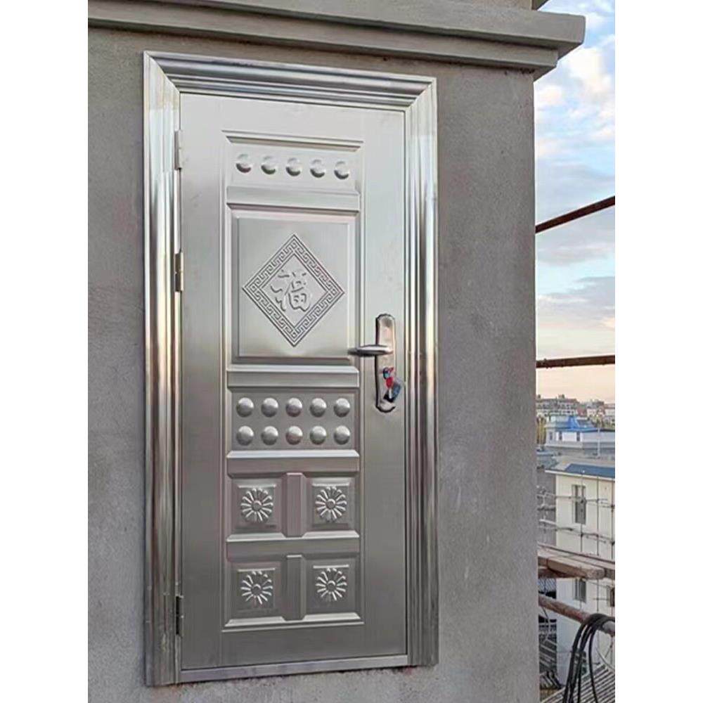 钢门不钢门工程不锈防盗门不锈钢大门入户台单门阳现锈货单门