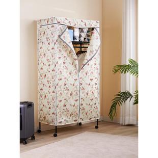 实空大师布间衣柜全钢架结简粗易家用卧室钢管加加厚全封闭挂衣架