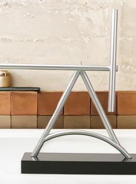 牛顿摆钢铁HWSQZR66人混机沌新摆永动摆件高档创意商生务家居反重