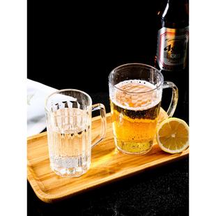 个装 塑料加厚萝杯带扎啤6杯PSE5979饮料杯 亚克菠力把透明啤酒杯