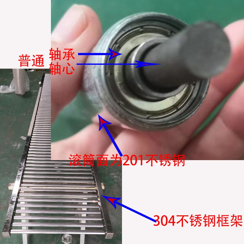 定做不锈钢卸货神器滑梯无动力滚筒输送机滑道卸货搬运