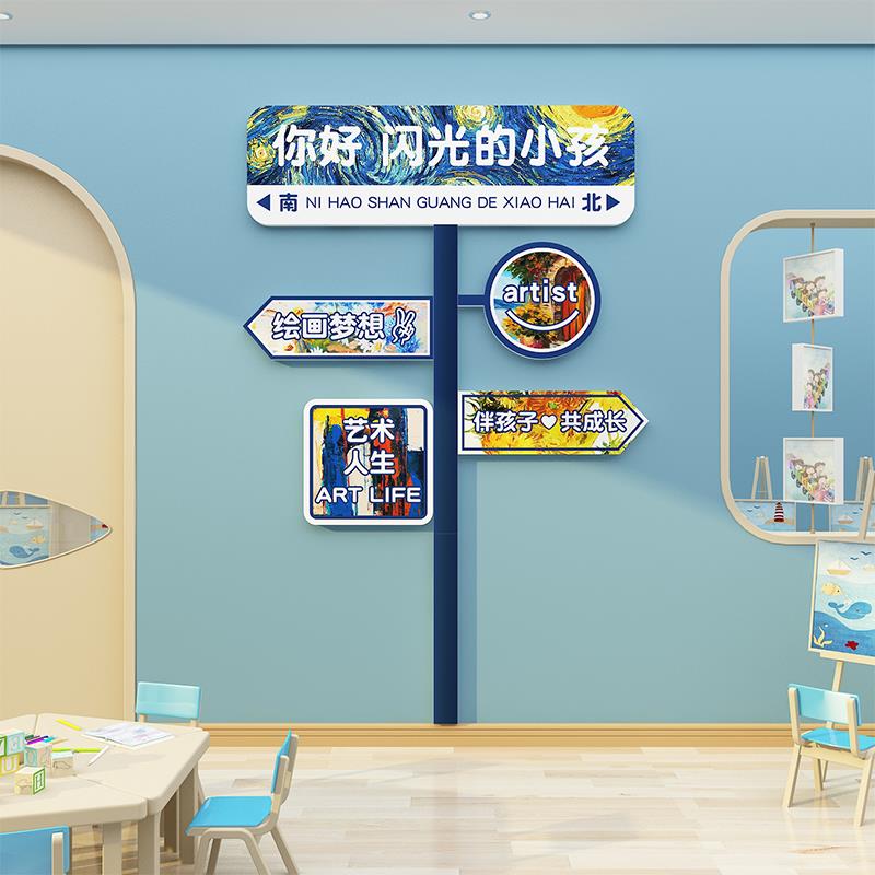幼儿园环创材料墙面装饰班级文化贴画室布置美术教室主题成品贴纸