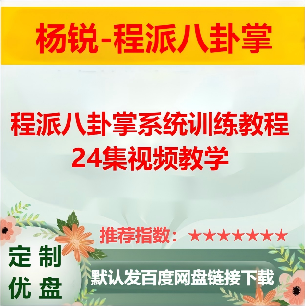 杨锐-程派八卦掌系统训练教程 高清视频教程24集全套