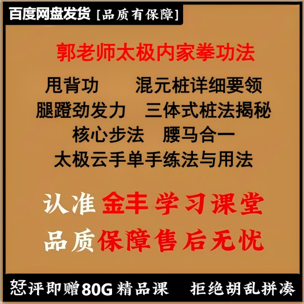 郭石磊太极内家拳功法教学视频甩背功混元桩三体式步法云手单式