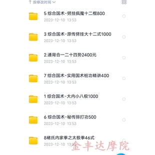 综合国术-实用国术桩功精讲+大内小八极+二十四势+原传劈挂疯魔棍