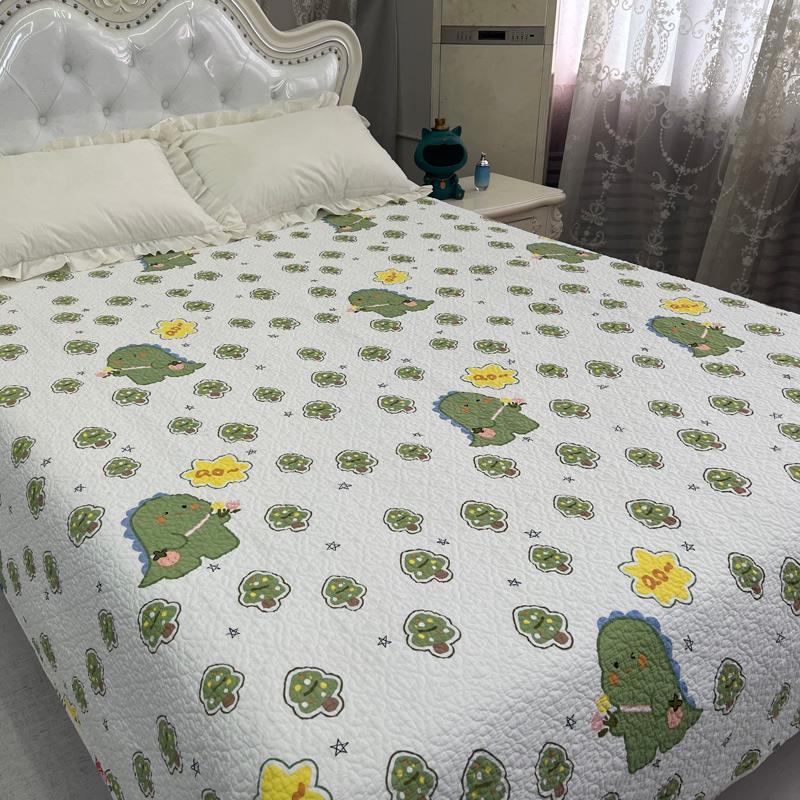 全棉绗缝床盖双面用2025新款韩式纯棉单件榻榻米四季通用夹棉床单