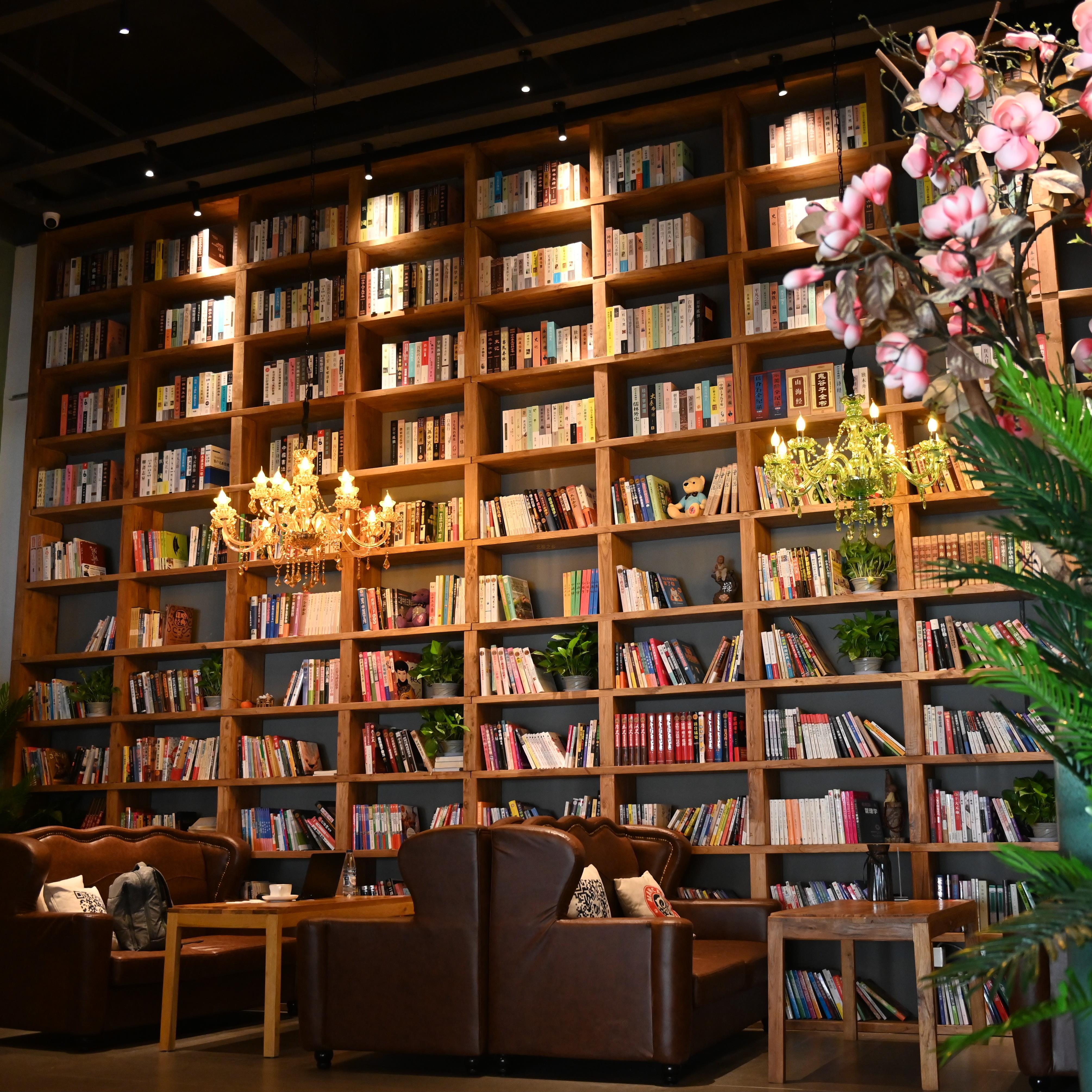 定制老榆木书架松木书架家用客厅落地实木书柜满墙书架榆木格子架