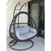 双吊篮藤椅家用吊椅室内吊床室外秋千阳台双杆躺椅摇篮椅别墅