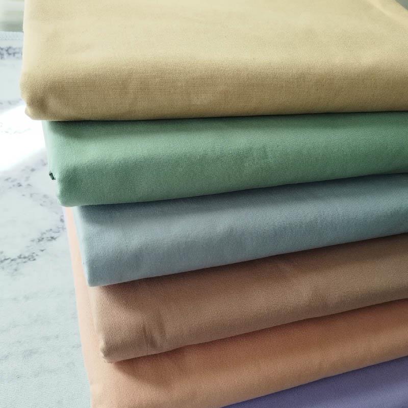 老粗布纯色床单单件纯棉100全棉 素色枕套三件套 四件套 高端淡雅