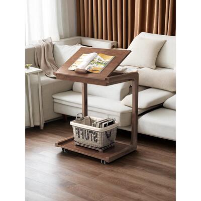 实木沙发边几可移动角几床简约头柜小桌子带轮子学习书桌客厅茶几