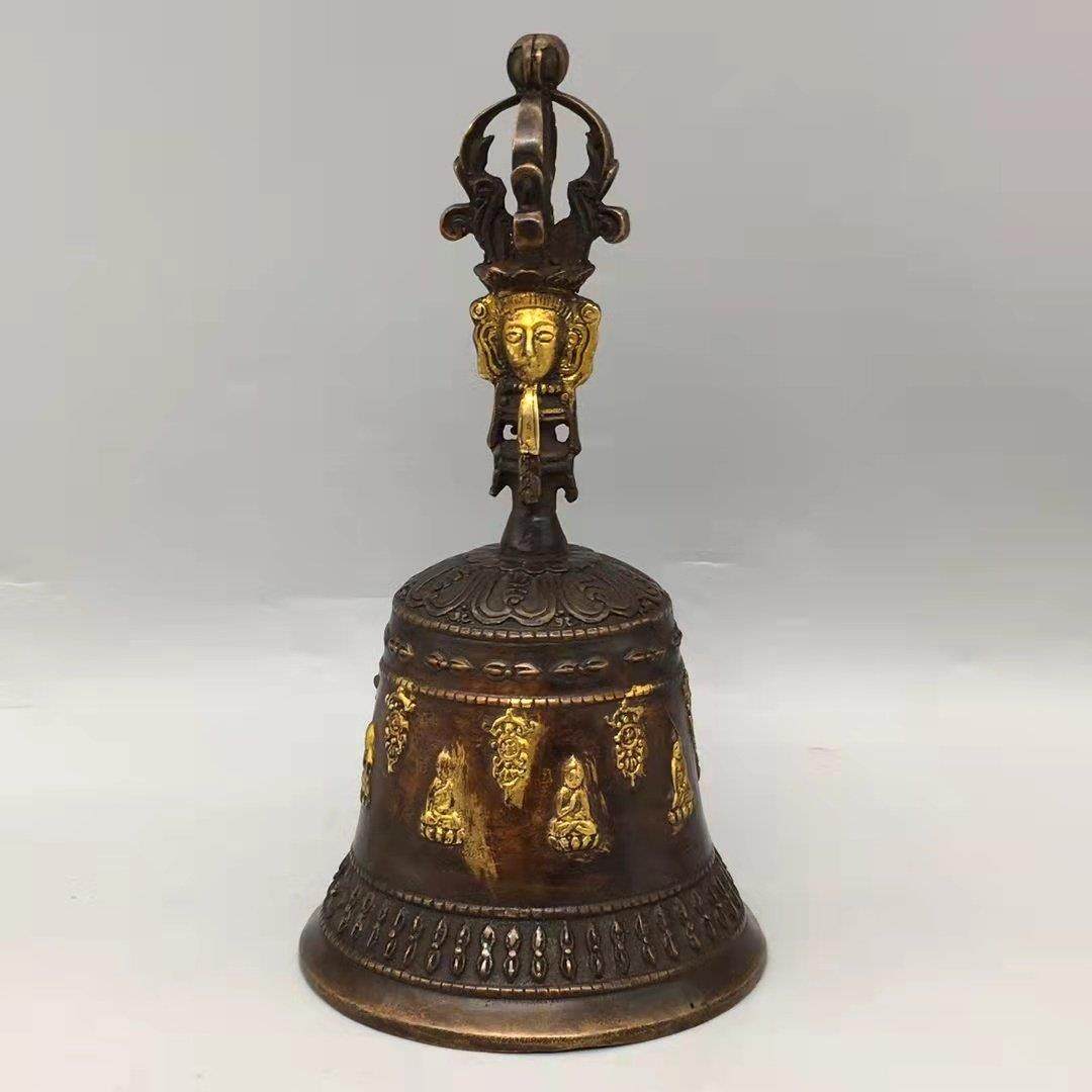 纯铜手摇铃三清铃铛客厅家居装饰铜铃挂件黄铜金刚杵铃铛家居用品,家居饰品,装饰摆件,淘宝优惠券,粉丝福利购,淘宝优惠卷