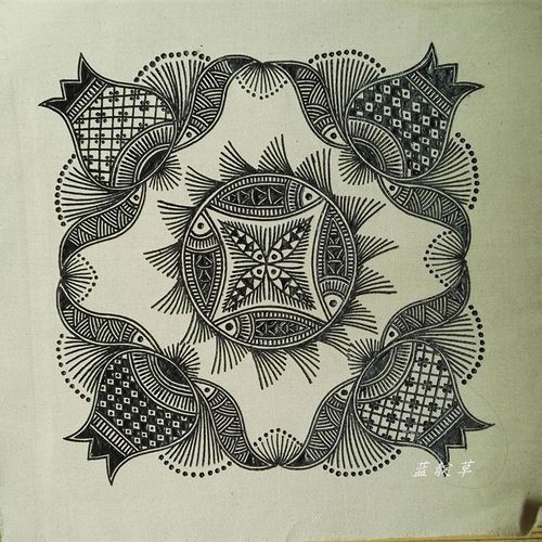 蜡染伴手礼定制活动礼物礼品软装布艺壁挂墙布非遗技艺植物染手工