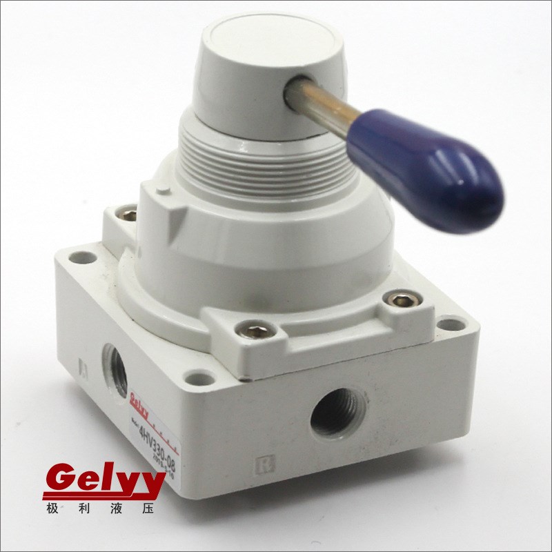 气动开关手转阀气缸手动转气阀4HV210-08三位四通HV-02/03/04内螺