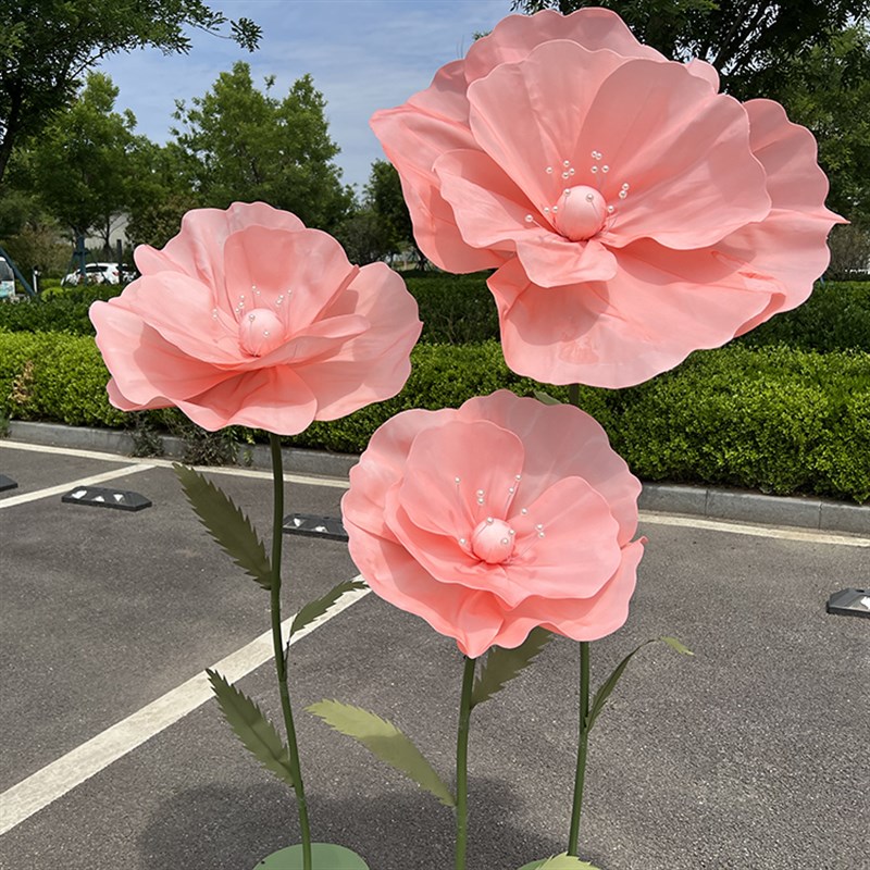 橱窗花成品道具丝网舞台花泡沫婚庆拍摄引布置道具婚礼路新款摆件