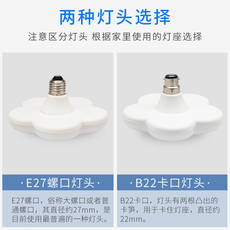 LED灯泡 创意梅花飞碟灯E27螺口节能灯 家用卡口照明餐厅超亮光源